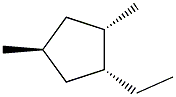 1,trans-3-dimethyl-trans-4-ethylcyclopentane Struktur