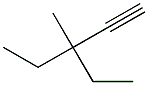 3-ethyl-3-methyl-1-pentyne Struktur