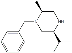 (2S,5S)-1-BENZYL-2-METHYL-5-(PROPAN-2-YL)PIPERAZINE Struktur