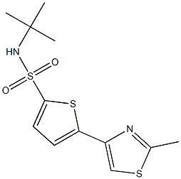 N2-(TERT-BUTYL)-5-(2-METHYL-1,3-THIAZOL-4-YL)THIOPHENE-2-SULFONAMIDE Struktur