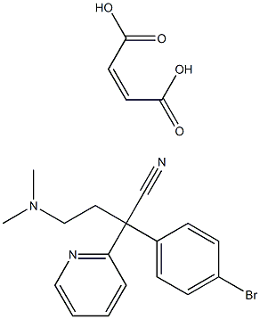 ALPHA-(P-BROMOPHENYL)-ALPHA-(BETA-DIMETHYLAMINOETHYL)-2-PYRIDYLACETONITRILE MALEATE Struktur