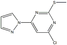 4-CHLORO-2-(METHYLTHIO) - 6-(1H-PYRAZOL-1-YL)PYRIMIDINE Struktur