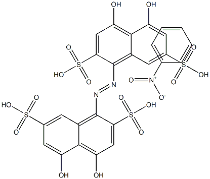 nitrobenzeneazochromo-tropic acid Struktur