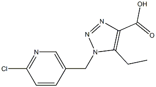 1-(6-Chloro-pyridin-3-ylmethyl)-5-ethyl-1H-[1,	2,	3]triazole-4-carboxylic	acid Struktur