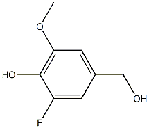 3-FLUORO-4-HYDROXY-5-METHOXYBENZYL ALCOHOL Struktur