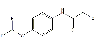 2-CHLORO-N-{4-[(DIFLUOROMETHYL)THIO]PHENYL}PROPANAMIDE Struktur