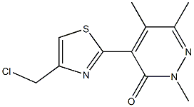 4-[4-(CHLOROMETHYL)-1,3-THIAZOL-2-YL]-2,5,6-TRIMETHYLPYRIDAZIN-3(2H)-ONE Struktur