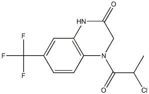 4-(2-CHLOROPROPANOYL)-7-(TRIFLUOROMETHYL)-3,4-DIHYDROQUINOXALIN-2(1H)-ONE Struktur