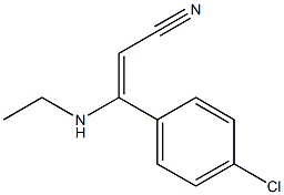 3-(4-CHLOROPHENYL)-3-(ETHYLAMINO)ACRYLONITRILE Struktur