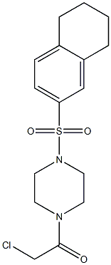 1-(CHLOROACETYL)-4-(5,6,7,8-TETRAHYDRONAPHTHALEN-2-YLSULFONYL)PIPERAZINE Struktur