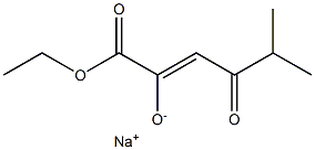 SODIUM 1-ETHOXY-5-METHYL-1,4-DIOXOHEX-2-EN-2-OLATE Struktur