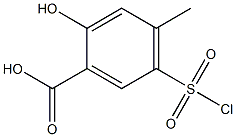 5-(CHLOROSULFONYL)-2-HYDROXY-4-METHYLBENZOIC ACID Struktur