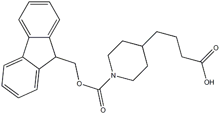 4-(1-FMOC-PIPERIDINE-4-YL)-BUTANOIC ACID Struktur