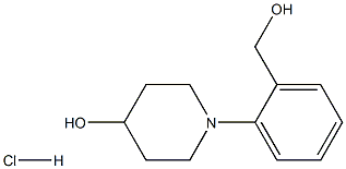 1-(2-HYDROXYMETHYLPHENYL)PIPERIDIN-4-OL HYDROCHLORIDE, 95+% Struktur