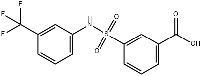 3-(3-TRIFLUOROMETHYL-PHENYLSULFAMOYL)-BENZOIC ACID Struktur