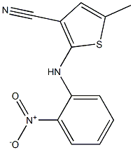 2-(2-NITROBENZENAMINO)-5-METHYL-3-CYANOTHIOPHENE, 98+% Struktur