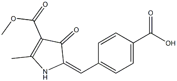 5-(4-CARBOXY-BENZYLIDENE)-2-METHYL-4-OXO-4,5-DIHYRO-1H-PYRROLE-3-CARBOXYLIC ACID METHYL ESTER Struktur