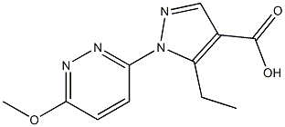 5-ETHYL-1-(6-METHOXYPYRIDAZIN-3-YL)-1H-PYRAZOLE-4-CARBOXYLIC ACID Struktur