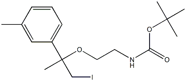 2-(2-BOC-AMINO)ETHOXY-1-IODO-2-(M-TOLYL)PROPANE Struktur