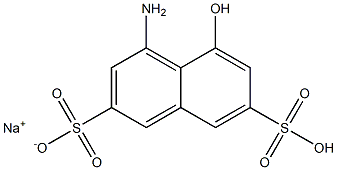 4-AMINO-5-HYDROXY-2,7-NAPHTHALENEDISULFONIC ACID MONOSODIUM Struktur