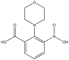 3-[HYDROXY(OXIDO)AMINO]-2-MORPHOLIN-4-YLBENZOICACID Struktur