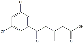 5-(3,5-DICHLOROPHENYL)-3-METHYL-5-OXOVALERIC ACID 95% Struktur