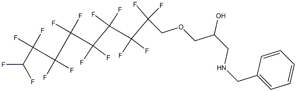 1-Benzylamino-3-(2,2,3,3,4,4,5,5,6,6,7,7,8,8,9,9-hexadecafluoro-nonyloxy)-propan-2-ol Struktur