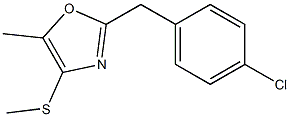 2-(4-CHLORO-BENZYL)-5-METHYL-4-(METHYLTHIO)-1,3-OXAZOLE Struktur