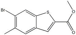 6-BROMO-5-METHYL-BENZO[B]THIOPHENE-2-CARBOXYLIC ACID METHYL ESTER Struktur