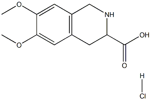 6,7-Dimethoxy-1,2,3,4-tetrahydro-is
oquinoline-3-carboxylic acid HCL Struktur