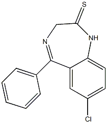 7-CHLORO-5-PHENYL-2-THIONO-2,3-DIHYDRO-1H-1,4-BENZODIAZEPINE Struktur