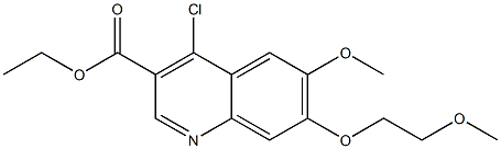 ethyl 4-chloro-6-methoxy-7-(2-methoxyethoxy)quinoline-3-carboxylate Struktur