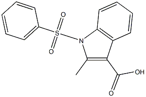 1-PHENYLSULFONYL-2-METHYLINDOLE-3-CARBOXYLIC ACID Struktur