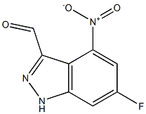 6-FLUORO-4-NITROINDAZOLE-3-CARBOXYALDEHYDE Struktur