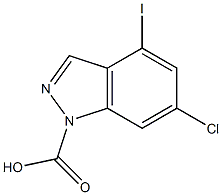 6-CHLORO-4-IODOINDAZOLECARBOXYLIC ACID Struktur