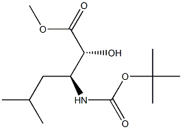 METHYL-(2R,3S)-3-(TERT-BUTOXYCARBONYL)AMINO-2-HYDROXY-5-METHYLHEXANOATE Struktur