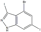 4-BROMO-3,6-DIIODOINDAZOLE Struktur