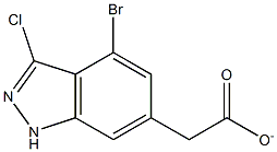 4-BROMO-3-CHLOROINDAZOLE-6-METHYL CARBOXYLATE Struktur