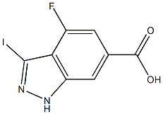 4-FLUORO-3-IODOINDAZOLE-6-CARBOXYLIC ACID Struktur