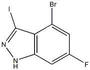 4-BROMO-3-IODO-6-FLUOROINDAZOLE Struktur