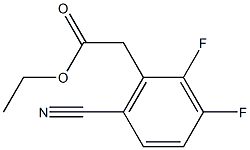 6-Cyano-2,3-Difluorophenylacetic acid Ethyl Ester Struktur