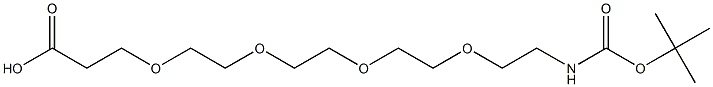 15-t-Butyloxycarbonylamino-4,7,10,13-tetraoxa-pentadecanoic acid Struktur