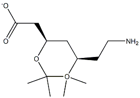 (4R-CIS)-1,1-DIMETHYL-6-AMINOETHYL-2,2-DIMETHYL-1,3-DIOXANE-4-ACETATE Struktur