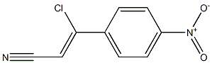 (Z)-3-chloro-3-(4-nitrophenyl)acrylonitrile Struktur