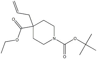 Ethyl N-Boc-4-allylpiperidine-4-carboxylate Struktur