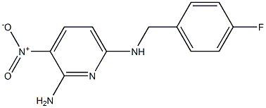 3-Nitro-6-[(4-fluorobenzyl)amino]-2-pyridinamine Struktur