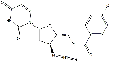 3'-Azido-5'-O-anisoyl-2',3'-dideoxyuridine Struktur