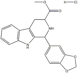 (6R,12R)-METHYL-1,2,3,4-TETRAHYDRO-1-(3,4-METHYLENEDIOXY PHENYL)-9H-PYRIDO-(3,4-B)-INDOLE-3-CARBOXYLATE HYDROCHLORIDE Struktur