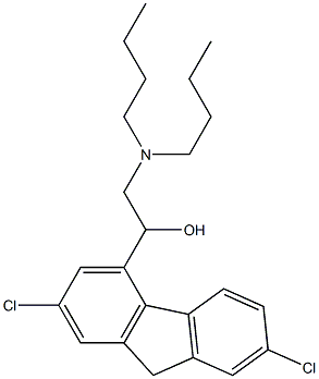 1-(2,7-DICHLORO-9H-FLUOREN-4-YL)-2-(DIBUTYLAMINO)ETHANOL Struktur