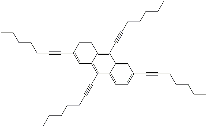 2,6,9,10-TETRAHEPT-1-YNYLANTHRACENE Struktur